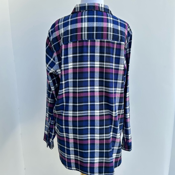Jachs Girlfriend Flannel Button Long Sleeve Top - Picture 4 of 4